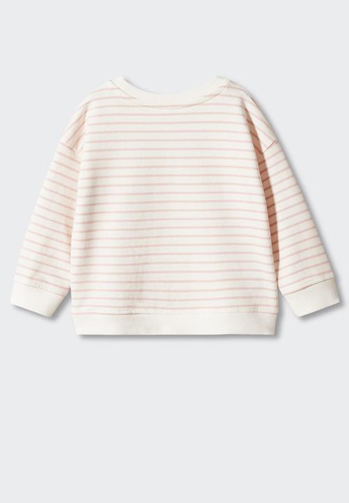 MANGO - Sweatshirt gabi - pink & white