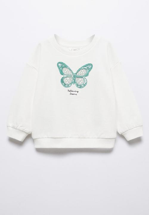 MANGO - Sweatshirt butterf - off white