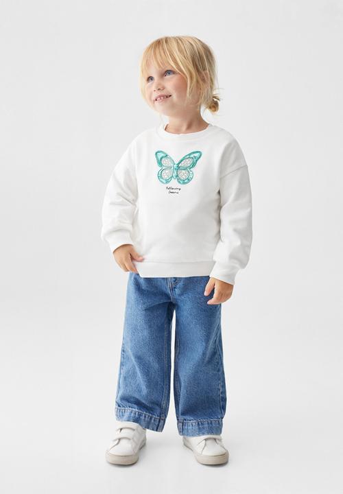 MANGO - Sweatshirt butterf - off white