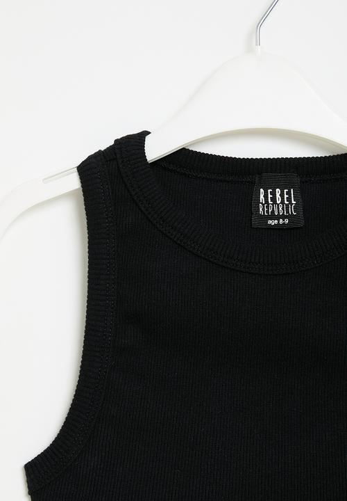 Rebel Republic - Ribbed tank - black