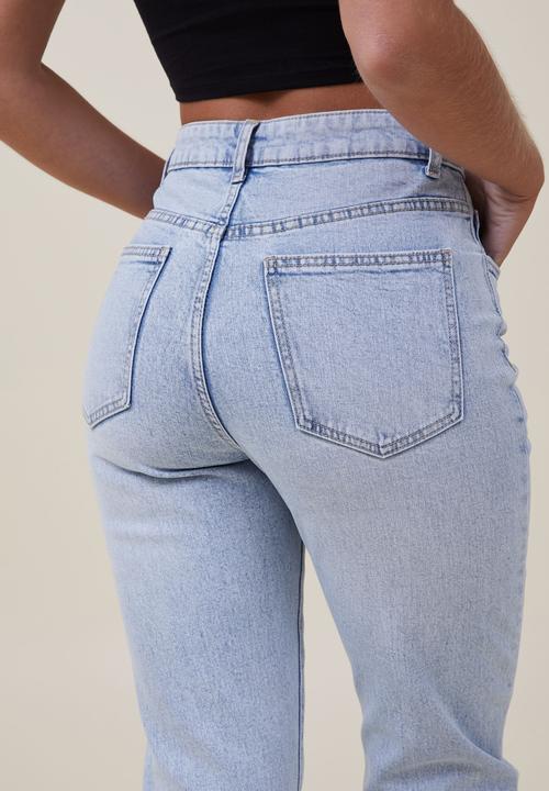 Cotton On - Stretch mom jean - palm blue