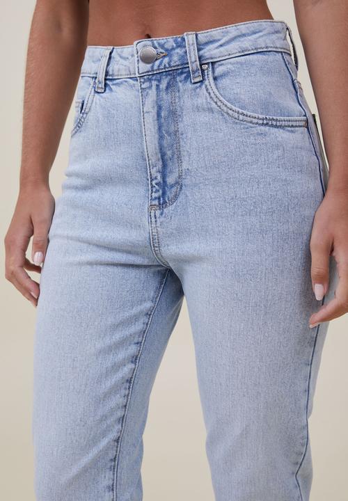 Cotton On - Stretch mom jean - palm blue