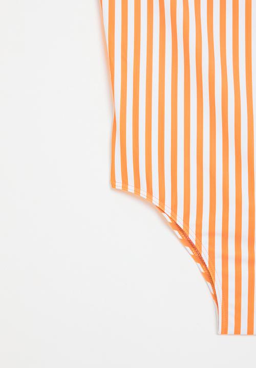 Roxy - Above the limits one piece - tangerine beach bum stripe