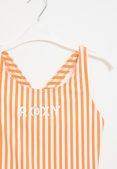 Roxy - Above the limits one piece - tangerine beach bum stripe