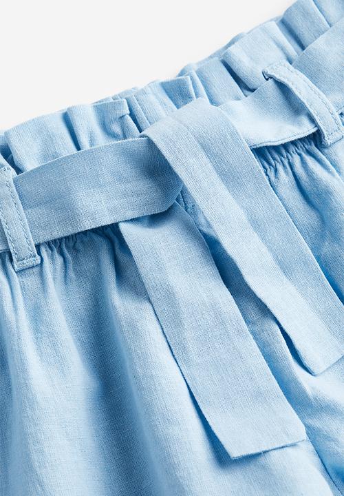 H&M - Linen-blend shorts - blue