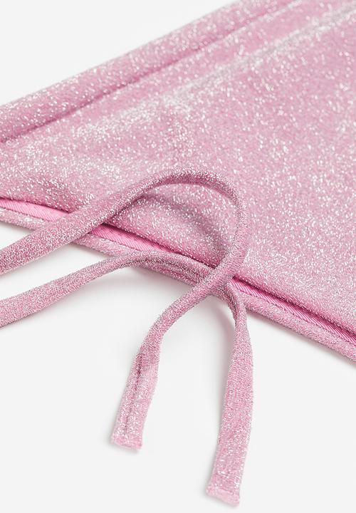 H&M - Brazilian bikini bottoms - light pink glittery
