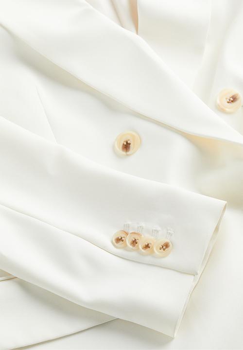 H&M - Double-breasted blazer - white