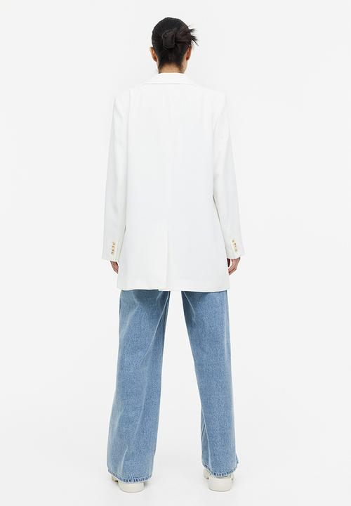 H&M - Double-breasted blazer - white