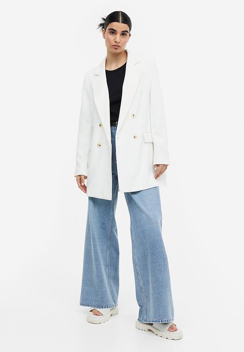 H&M - Double-breasted blazer - white