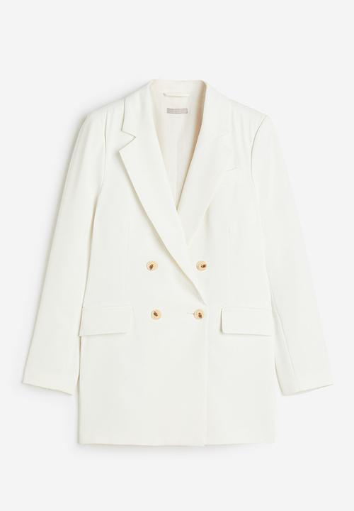 H&M - Double-breasted blazer - white