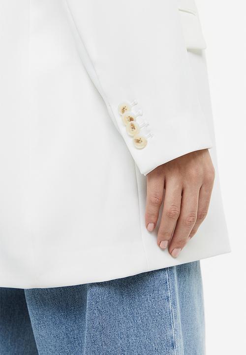 H&M - Double-breasted blazer - white
