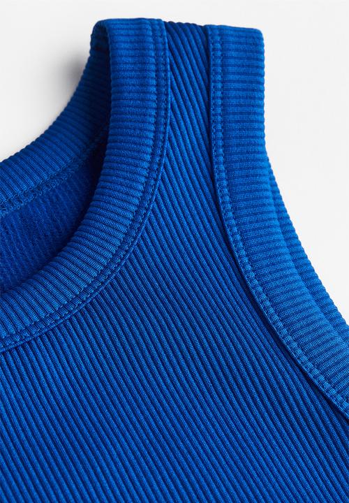 H&M - Cropped vest top - bright blue 