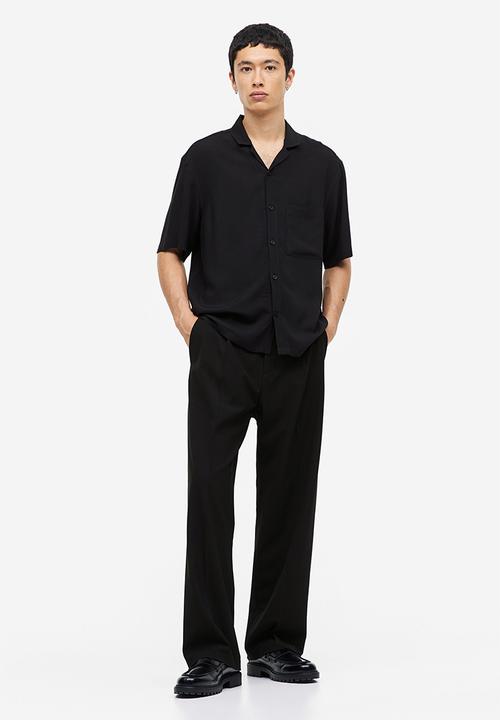 H&M - Relaxed fit resort shirt - black