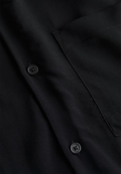 H&M - Relaxed fit resort shirt - black
