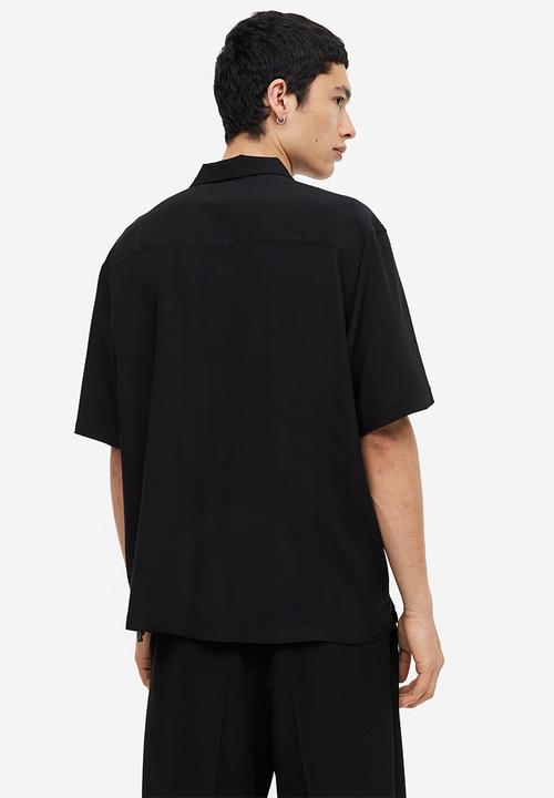 H&M - Relaxed fit resort shirt - black