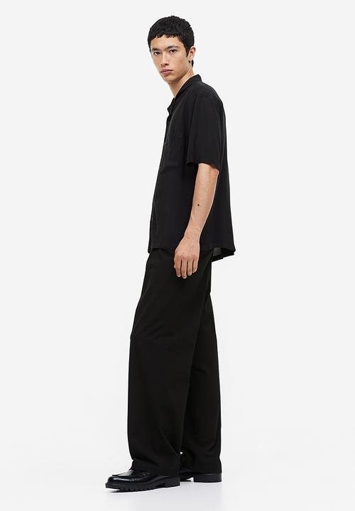 H&M - Relaxed fit resort shirt - black