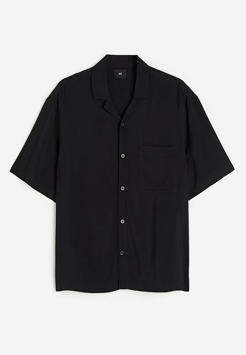 H&M - Relaxed fit resort shirt - black