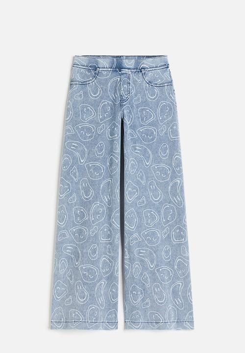 H&M - Wide printed trousers - blue