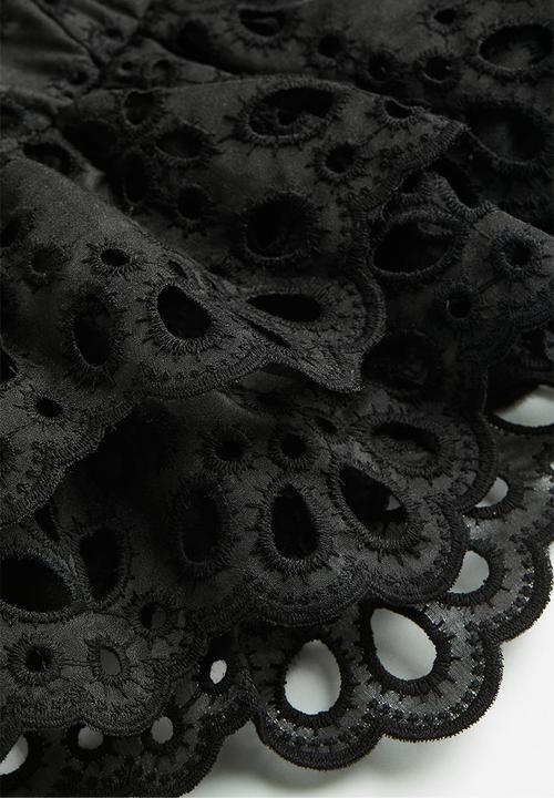 H&M - Broderie anglaise blouse - black