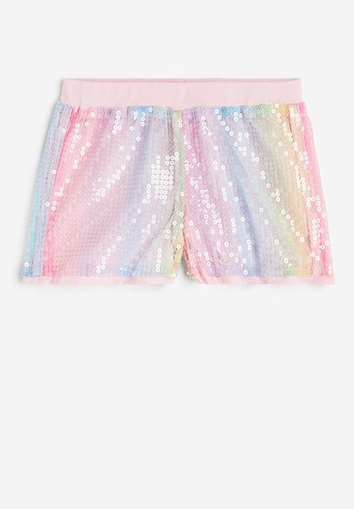 H&M - Sequined pull-on shorts - pink 