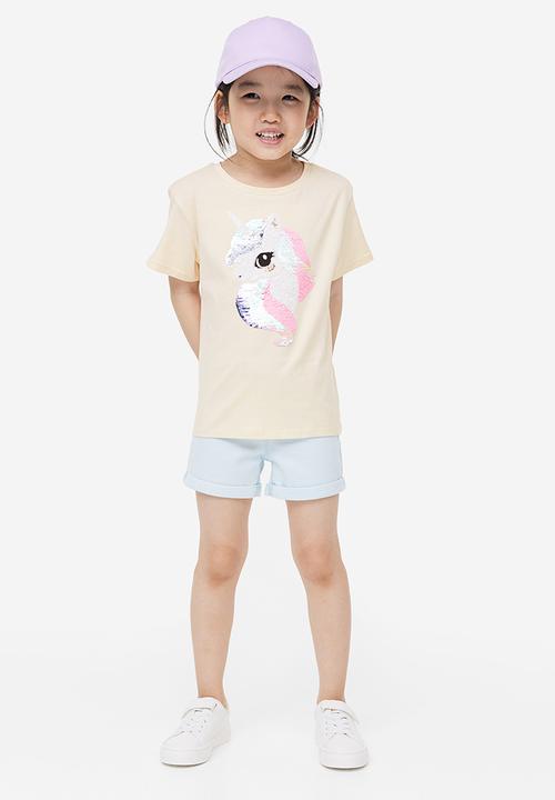 H&M - Top - light beige unicorn 