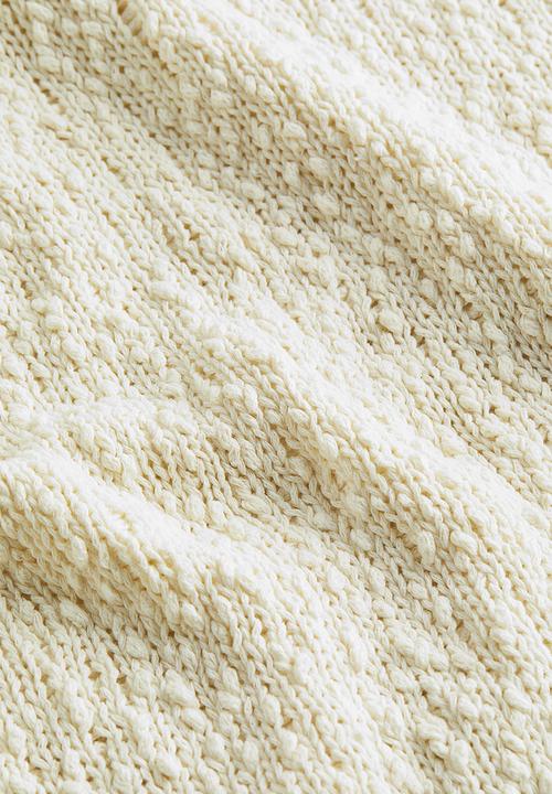 H&M - Oversized textured-knit jumper - cream
