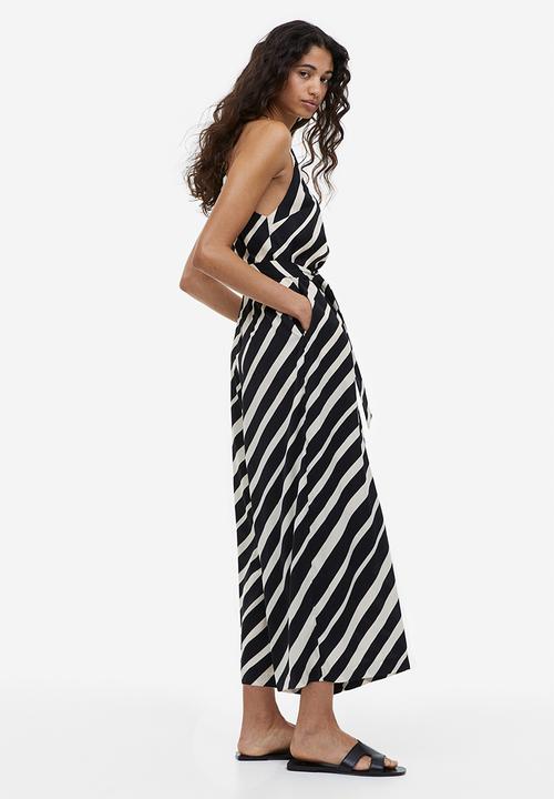 H&M - Satin jumpsuit - black striped