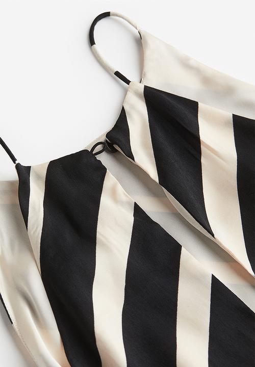 H&M - Satin jumpsuit - black striped