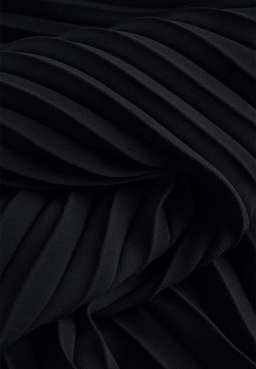 H&M - Pleated chiffon skirt - navy blue