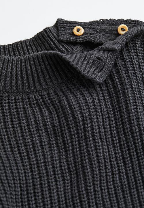 H&M - Rib-knit jumper - dark grey