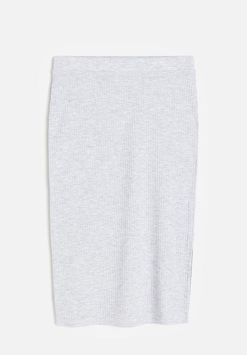 H&M - Ribbed skirt - grey