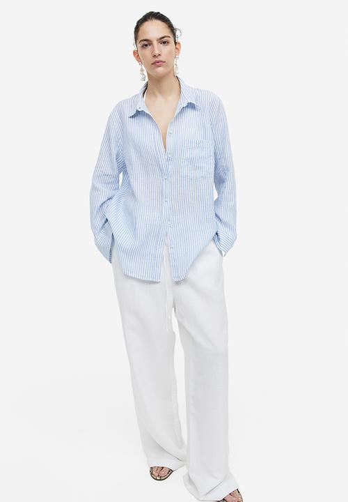 H&M - Linen shirt - blue