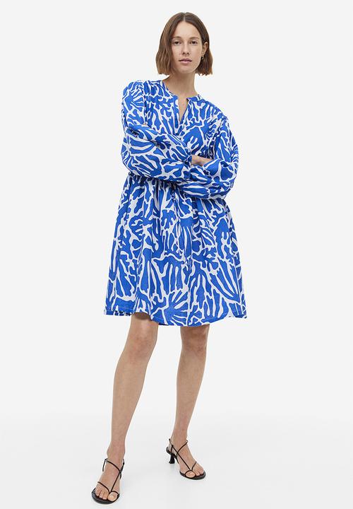 H&M - Linen-blend dress - blue