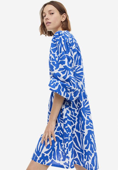 H&M - Linen-blend dress - blue