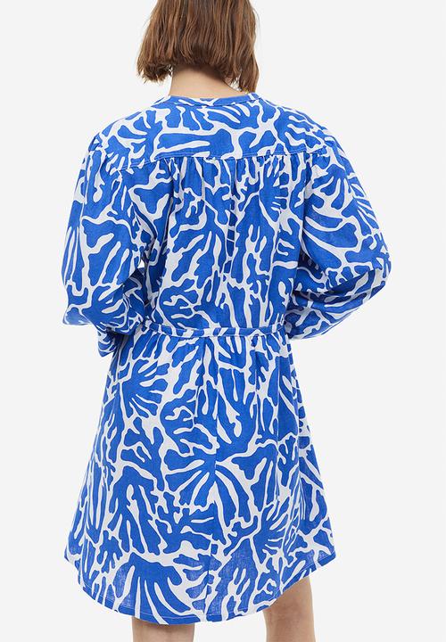 H&M - Linen-blend dress - blue