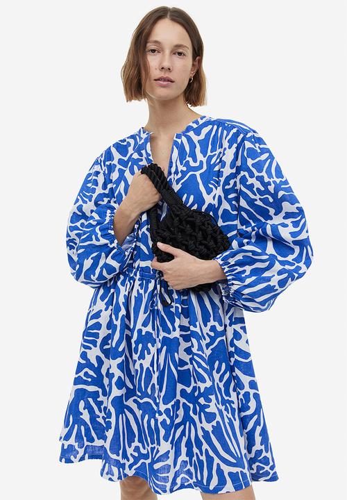 H&M - Linen-blend dress - blue