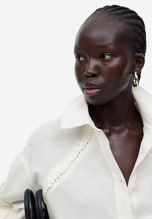 H&M - Linen-blend shirt - white