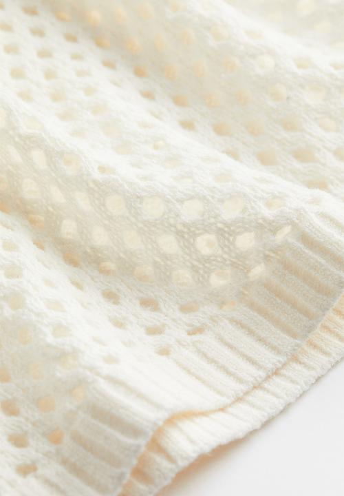 H&M - Hole-knit dress - white