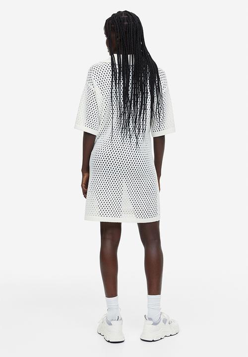 H&M - Hole-knit dress - white