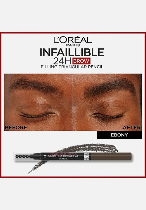 L'Oreal Paris - Infaillible Brows Filling Triangular Pencil - 1.0 Ebony