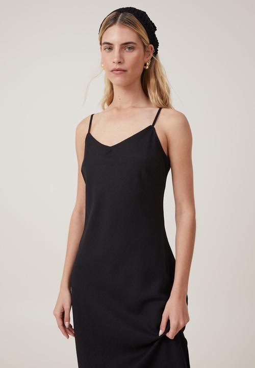 Cotton On - Haven slip midi dress - black