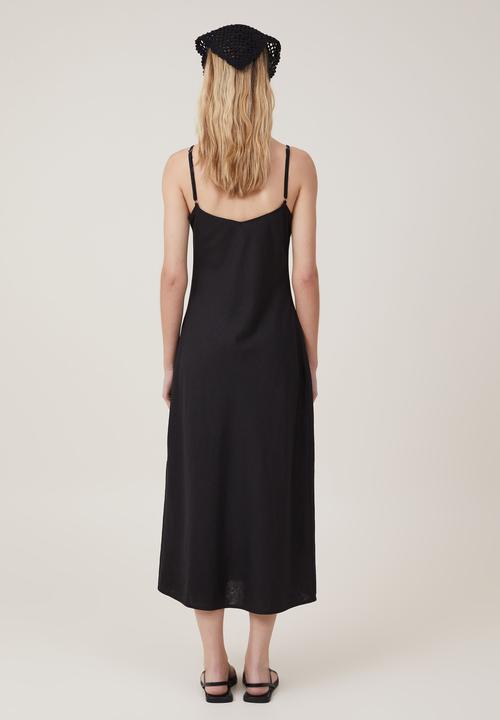 Cotton On - Haven slip midi dress - black