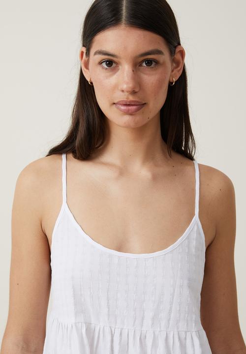Cotton On - Summer tiered maxi dress - white