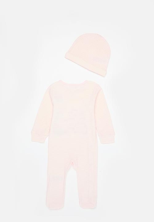 MINOTI - 2 pack sleepsuit & hat set - pink