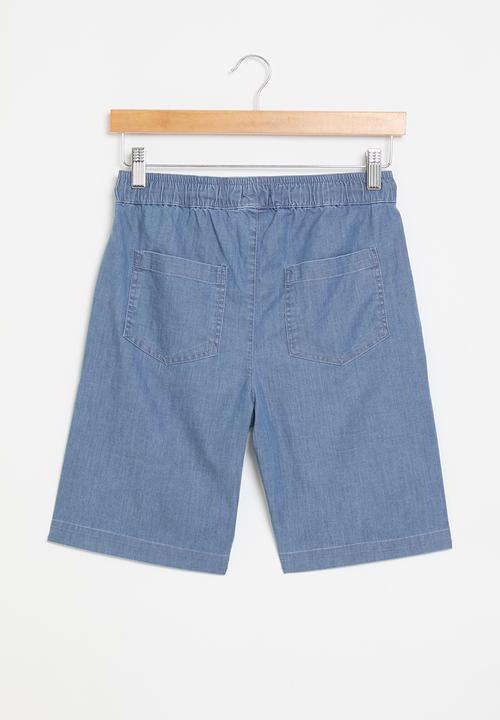 POLO - Boys pjc denim short - blue