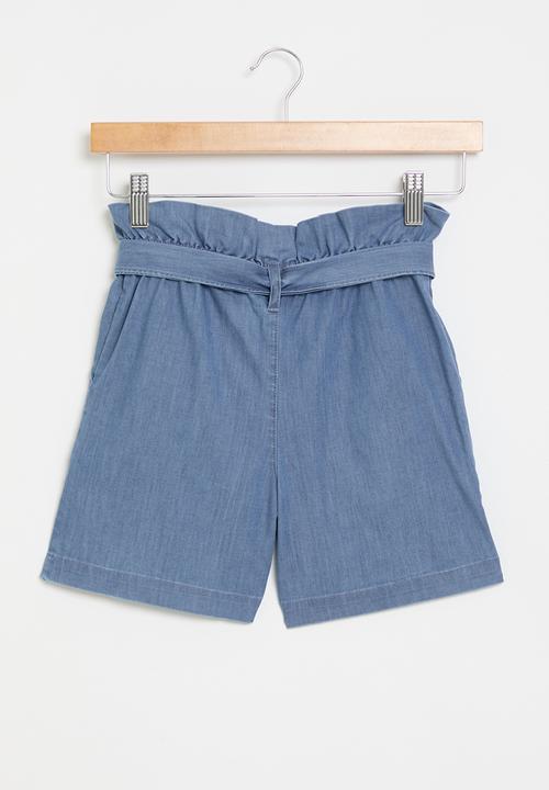 POLO - Girls pjc paper bag short - medium wash