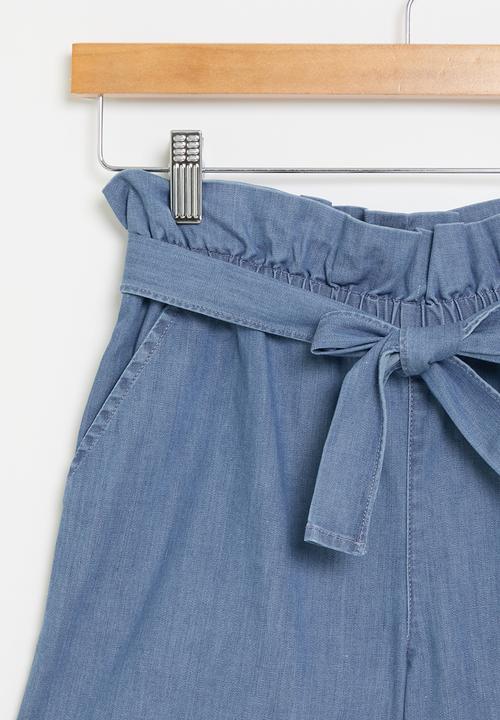POLO - Girls pjc paper bag short - medium wash