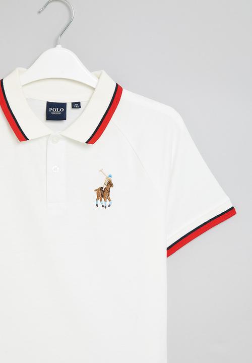 POLO - Boys raglan sleeved golfer - off white