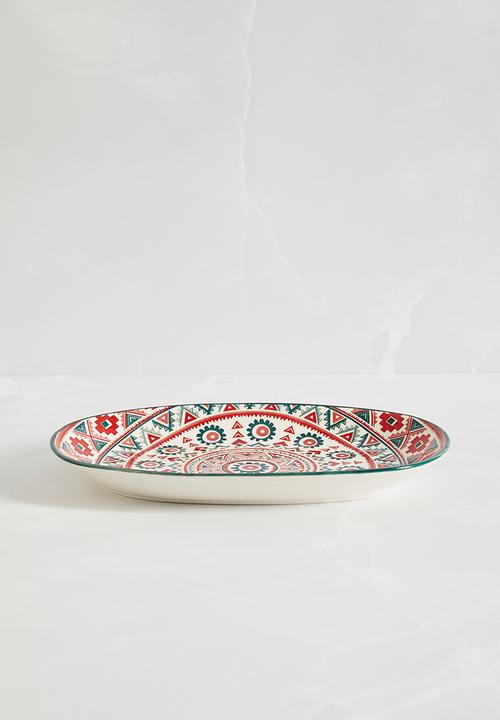 Sixth Floor - Thena plate oval - multi 