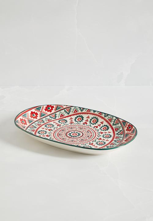 Sixth Floor - Thena plate oval - multi 